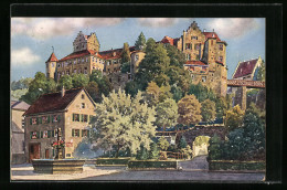 AK Meersburg A. B., Schloss Von Der Unterstadt Aus  - Meersburg