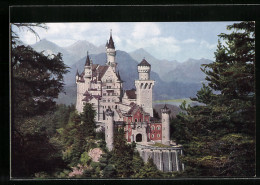 AK Königliches Schloss Neuschwanstein Mit Dem Hochgebirge  - Other & Unclassified
