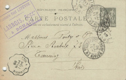 N°97 Entier Postal Carte Lettre Brasserie Paul Lefèvre - Vorläufer