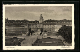 AK Karlsruhe, Schloss Und Schlossplatz  - Sonstige & Ohne Zuordnung