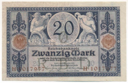 Német Birodalom 1915. 20M T:F Szép Papír German Empire 1915. 20 Mark C:F Fine Paper Krause P#63 - Unclassified