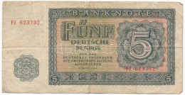 NDK 1948. 5M T:F Kis Beszakadások GDR 1948. 5 Mark C:F Small Tears Krause P#11 - Unclassified