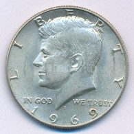 Amerikai Egyesült Államok 1969D 1/2$ Ag "Kennedy" T:AU,XF Patina USA 1969D 1/2 Dollar Ag "Kennedy" C:AU,XF Patina Krause - Ohne Zuordnung