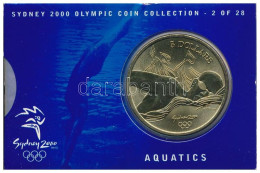 Ausztrália 2000. 5D Al-bronz "Sydneyi Olimpia 2000 - Vizisportok" Bliszterben T:BU  Australia 2000. 5 Dollars Al-Bronze  - Unclassified