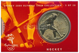 Ausztrália 2000. 5D Al-bronz "Sydneyi Olimpia 2000 - Jégkorong" Bliszterben T:BU  Australia 2000. 5 Dollars Al-Bronze "S - Ohne Zuordnung