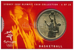 Ausztrália 2000. 5D Al-bronz "Sydneyi Olimpia 2000 - Kosárlabda" Bliszterben T:BU  Australia 2000. 5 Dollars Al-Bronze " - Non Classés