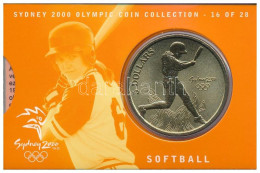 Ausztrália 2000. 5D Al-bronz "Sydneyi Olimpia 2000 - Softball" Bliszterben T:BU  Australia 2000. 5 Dollars Al-Bronze "Sy - Unclassified