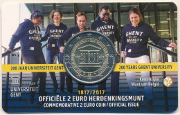 Belgium 2017. 2E "200 éves A Ghent-i Egyetem" Bliszterben T:UNC Belgium 2017. 2 Euro "200 Years Of The University Of Ghe - Ohne Zuordnung