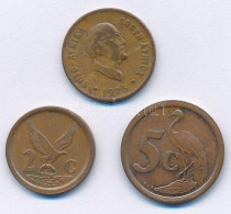 Dél-Afrika 1976. 1c "Jacobus Johannes Fouché" + 1991. 2c + 1993. 5c T:XF,VF South Africa 1976. 1 Cent "Jacobus Johannes  - Zonder Classificatie