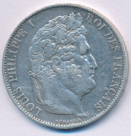 Franciaország 1845W 5Fr Ag "Lajos Fülöp" T:VF,F Ph. France 1845W 5 Francs Ag "Louise Philippe" C:VF,F Edge Error Krause  - Zonder Classificatie