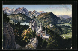 AK Schloss Hohenschwangau Und Neuschwanstein Aus Der Vogelschau  - Sonstige & Ohne Zuordnung