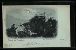 Mondschein-AK Salzburg, Veste Hohensalzberg  - Other & Unclassified