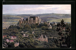 AK Marburg, Blick Auf Die Burg  - Autres & Non Classés