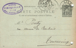 N°98 Entier Postal Carte Lettre Bières P.masquelier - Cartes Précurseurs