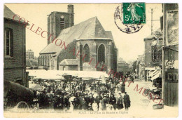 AULT - ONIVAL (80). Marché & église Saint Pierre. - Ault