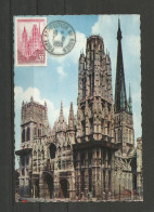 CARTE MAXIMUM ROUEN + CACHET FOIRE EXPOSITION 7/06/1958 - 1950-1959