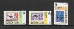 TRISTAN DA CUNHA  1979 TIMBRES SUR TIMBRES  YVERT N°260/262 NEUF MNH** - Briefmarken Auf Briefmarken