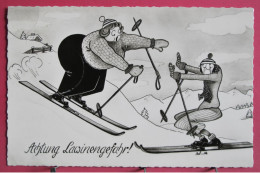 Visuel Très Peu Courant - Allemagne - Humour - Achtung Lawinengefahr ! - 1964 - Ski - Sonstige & Ohne Zuordnung