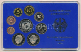 NSZK 1976D 1pf-5M (9xklf) Forgalmi Sor Műanyag Dísztokban T:PP  FRG 1976D 1 Pfennig - 5 Mark (9xdiff) Coin Set In Plasti - Ohne Zuordnung