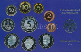 NSZK 1986J 1pf-5M (10xklf) Forgalmi Sor Műanyag Dísztokban T:PP Patina FRG 1986J 1 Pfennig - 5 Mark (10xdiff) Coin Set I - Unclassified
