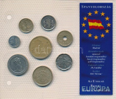 Spanyolország 1988-1998. 1P-500P (8xklf, Közte 4xklf Forgalmi Emlékpénz) "Európa Utolsó Pénzei" Vákuumcsomagolt Forgalmi - Unclassified