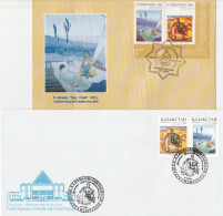 Kazakhstan Ouzbékistan 2003 FDC's Emission Commune S. Aytbaev R. Ahmedov Kazakhstan Uzbekistan Joint Issue FDC 's - Emissions Communes