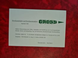 Carte De Visite OMNIBUSVERKEHR FRIEDRICH GROSS HEILBRONN - Visitenkarten