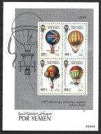 YEMEN (République Populaire Démocratique). BF De 1983. Montgolfières. - Luchtballons