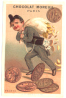 Chromo : Chocolat : Moreuil : Cambrioleur - Pièces De Monnaie - Sonstige & Ohne Zuordnung