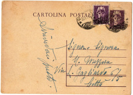 1,113 ITALY, GENOVA, 1945, POSTAL STATIONERY - Stamped Stationery