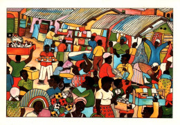 CPM - CÔTE D'IVOIRE - Marchands D'ADJAMÉ - Illustration Aka Kassi Augustin - Edition Edicart - Côte-d'Ivoire