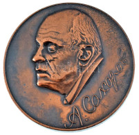 Szovjetunió 1989. "Andrej Szaharov / 1921-1989" Nobel-békedíjas Fizikus Kétoldalas Bronz Emlékérme, Műanyag Tokban (50mm - Ohne Zuordnung