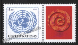 Nations Unies / United Nations New York 2012 Yvert 1304, Logo & Year Of The Snake Tab - MNH - Other & Unclassified