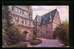 Künstler-AK Marburg, Auf Dem Schloss  - Marburg