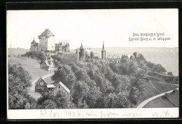 AK Schloss Burg An Der Wupper, Gesamtansicht Mit Strassen  - Altri & Non Classificati