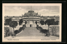 AK Potsdam, Schloss Sanssouci, Mittelbau  - Other & Unclassified