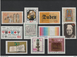 RFA 1980 11 Timbres Différents Yvert 883-887 + 892 + 899-900 + 903 + 910-911 NEUF** MNH Cote : 15,70 Euros - Unused Stamps