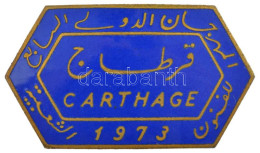 Tunézia 1973. "Carthage 1973" Zománcozott Bronz Jelvény (24x41mm) T:1- Tunisia 1973. "Carthage 1973" Enamelled Bronze Ba - Ohne Zuordnung