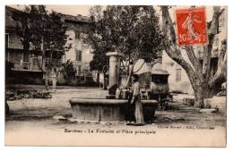 Barrême. La Fontaine Et Place Principale - Other & Unclassified