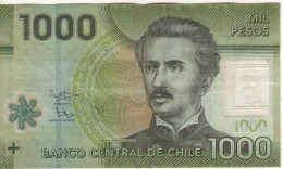 CHILE  1'000  Pesos ,   POLIMER  P161g   2016    "Ignacio Carrera Pinto + Guanacos In National Park" - Chile