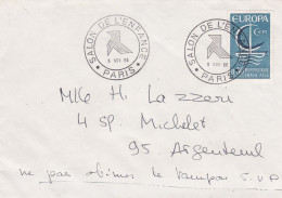1968--Lettre De PARIS Pour ARGENTEUIL-95---timbre EUROPA -- Cachet Temporaire Salon De L'Enfance Du  8-Nov-68 (cocotte) - 1961-....