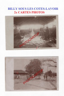 BILLY SOUS LES COTES-55-LAVOIR-2x CARTES PHOTOS Allemandes-GUERRE 14-18-1 WK-MILITARIA- - Altri & Non Classificati