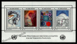 Nations Unies / United Nations Viena 1986 Yvert BF 3, 40th Anniversary WFUNA, Horse - Miniature Sheet - MNH - Andere & Zonder Classificatie
