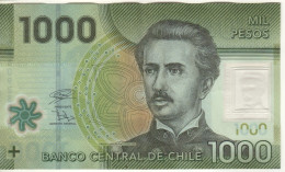 CHILE  1'000  Pesos ,   POLIMER  P161h   2018    "Ignacio Carrera Pinto + Guanacos In National Park" - Chile