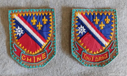 2 X Different Handmade French Police From Kouang-Tchéou-Wan (China) Pre WW2 - Autres & Non Classés