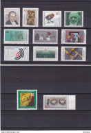 RFA 1981 12 Timbres Différents Yvert 914-916 + 918 + 920 + 930-931 + 934-936 + 947 + 949 NEUF** MNH Cote : 16,20 Euros - Neufs