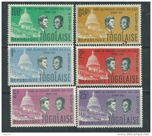 Togo N°  365 / 70 XX  :Visite Aux Etats-Unis Du Président Sylvanus Olympio.  La Série Des 6 Valeurs Sans Charnière, TB - Togo (1960-...)
