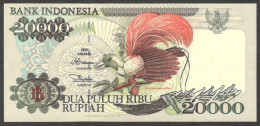 Indonesia 20000 20,000 Rupiah P-135c Bird Of Paradise 1997/1995 AUNC - Indonésie