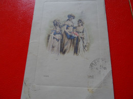 CPA  Artistique  Oblitération  BONNEVILLE 1911 - Sonstige & Ohne Zuordnung