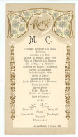 MENU  Fait à AY SUR MOSELLE 57 ( Année 1907 ) - Menu